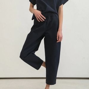 Elizabeth Suzann Andy Trouser BLACK Cotton Canvas Size Large